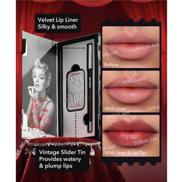 Marilyn Monroe X Sheglam Full Makeup Collection Set 10 Pieces NEW - Picture 10 of 13